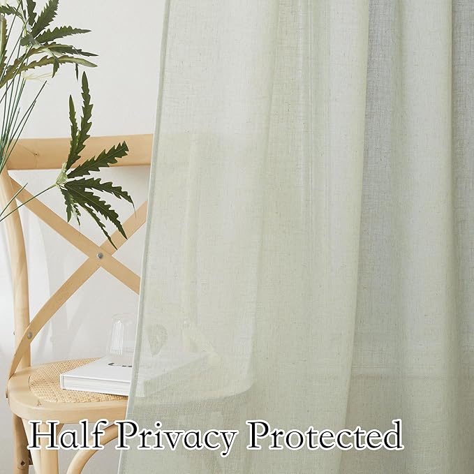RYB HOME Linen Kitchen Curtains - Image 6
