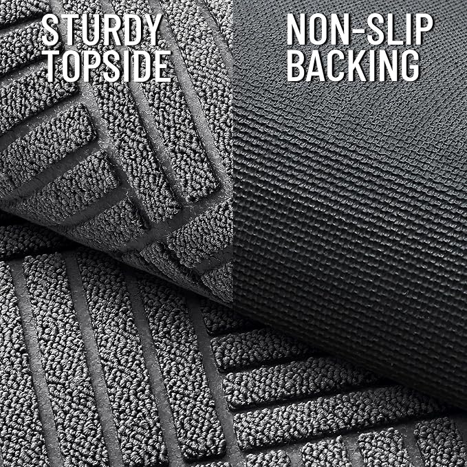 OLANLY Front Door Mat Outside Entrance 71x47, Heavy Duty Sturdy Natural Rubber - Image 3