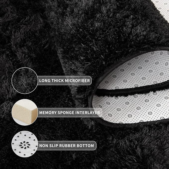 Tepook Super Soft Fluffy Rug for Bedroom, Modern Shaggy Fuzzy Kids Rugs for - Image 2