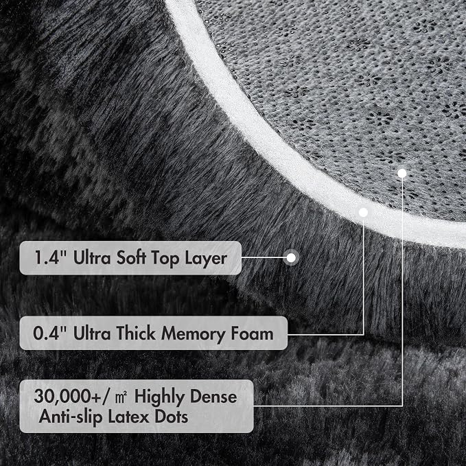 10x14 Ft Extra Large Shag Rugs for Living Room, Ultra Soft Fluffy Furry Area - Image 8