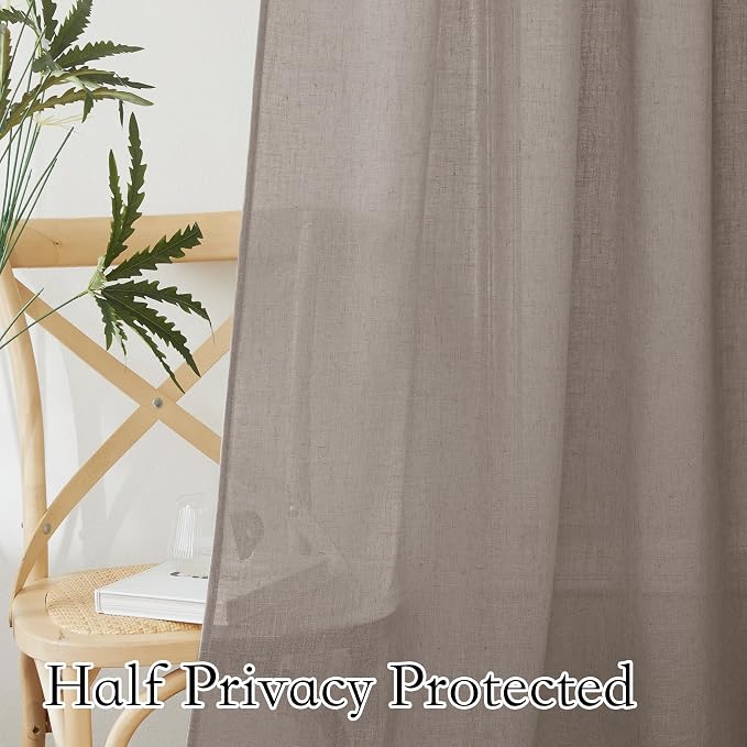 RYB HOME Extra Long Sheer Curtains - Image 3