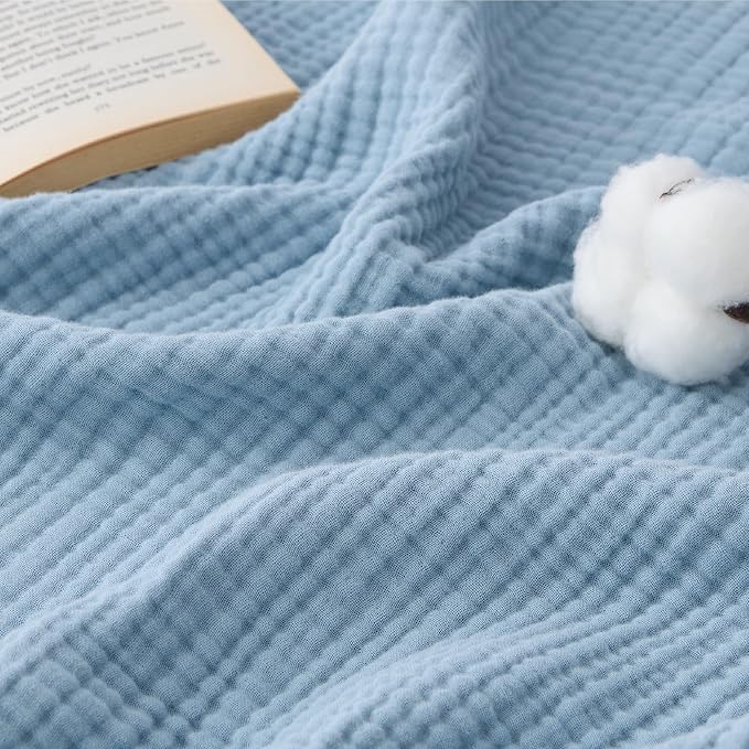 Bedsure 100% Cotton Muslin Blanket Queen Size by BEDSURE