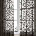 OWENIE Furman Chocolate Sheer Curtains 72 inches Long by OWENIE