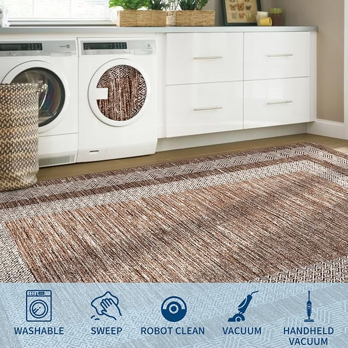 GarveeHome Area Rug 8x10 Modern Geometric Living Room Rug Non Slip, Thin - Image 7