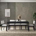 NTC Mingle 71 Inch Modern Design, Rectangular Dinner Table for Dining Room, Living Room Furniture, Effortless Assembly, Burnt Black