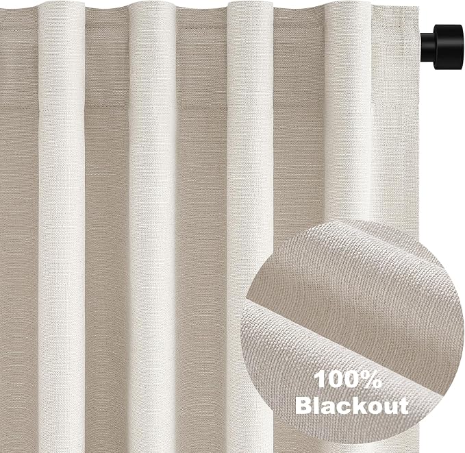 Extra Wide 100 Inch Length Blackout Curtains & Drapes 90 Inches Long 2 Panels - Image 9