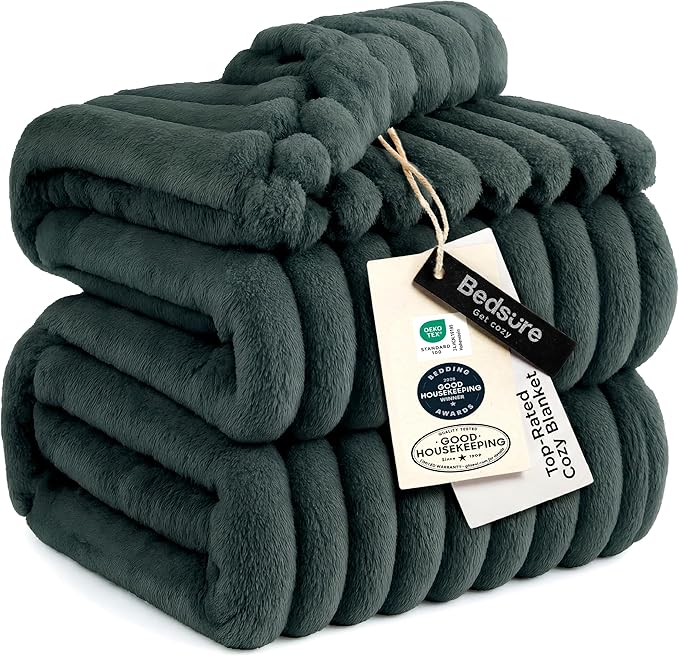 Bedsure GentleSoft Mallard Green California King Size Blanket by BEDSURE