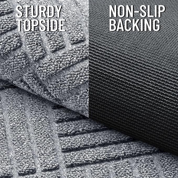 OLANLY Front Door Mat Outside Entrance 35x23, Heavy Duty Sturdy Natural Rubber - Image 3