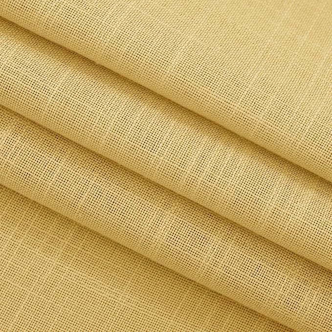 Gold Curtains for Living Room Back Tab Modern Farmhouse Semi Sheer Curtains 84 - Image 6