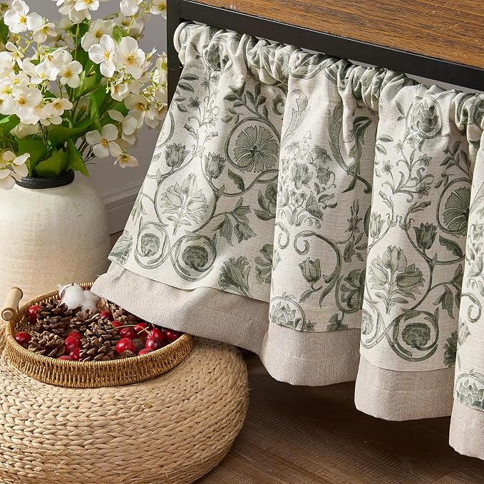 jinchan Linen Valance Kitchen Curtain - Image 9