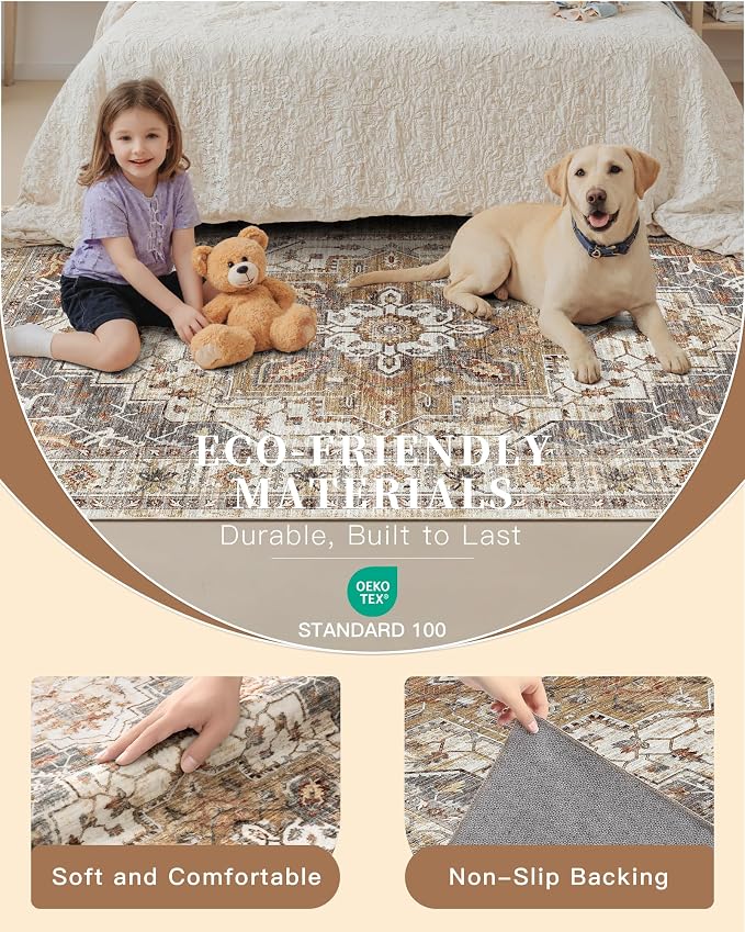 Madane 4x12 Wide Hallway Runners: Washable 12ft Runner Rug - Image 5