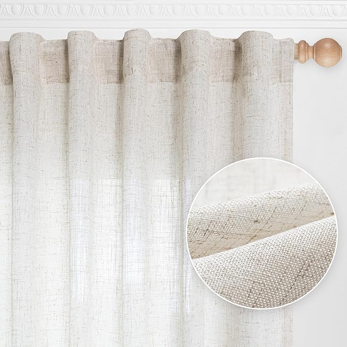 MYSKY HOME Sheer Curtains 63 Inch Length by MYSKYHOME