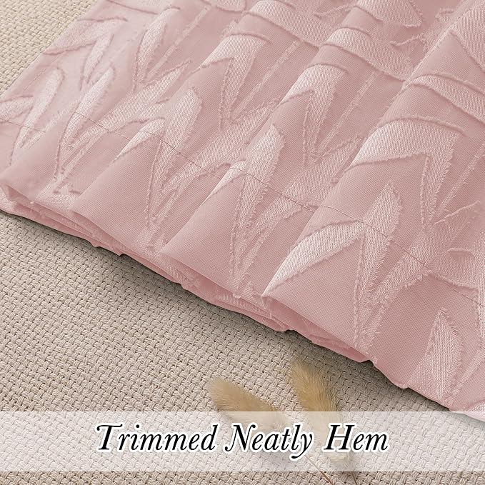 Lecloud Leia Blush Pink Sheer Curtains - Image 8