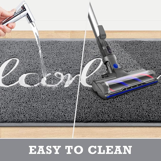 CozyBounty Grey Door Mat Welcome Mats Outdoor Indoor Non-Slip Doormat - Image 7