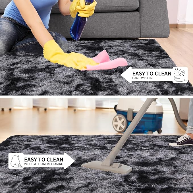 Tepook Soft Fluffy Rugs for Bedroom, 4x6 Area Rug for Living Room, Modern - Image 6