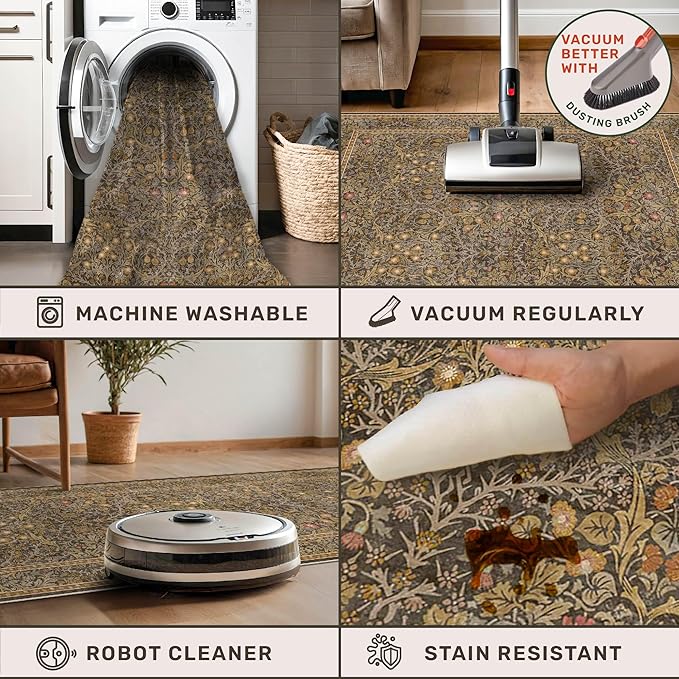 Brown Washable Entry Rug - Image 4
