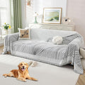 Non Slip Sofa Covers Couch Covers for 3 Cushion Couch Sofa Pet Friendly Washable Couch Covers for Sofa, Soft Thick Sectional Couch Covers L Shape Furniture Protector for Kids, Dogs 71" X134"