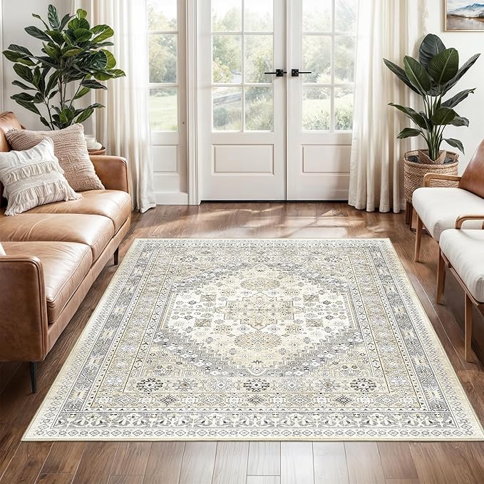 3x5 Washable Area Rug for Entryway, Kitchen Rugs Non Slip for Dining Room - Image 3