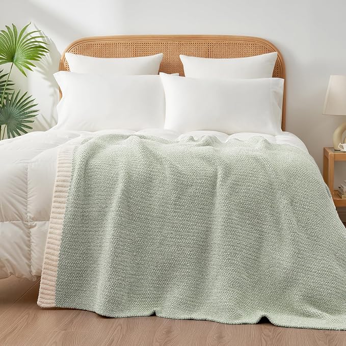 Snuggle Sac Heather Sage Green Blanket - Image 7