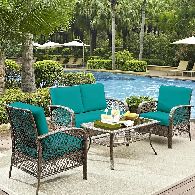 8Pcs Outdoor Cushion Covers, Patio Cushion Covers, Stretch Elastic Slipcovers - Image 6