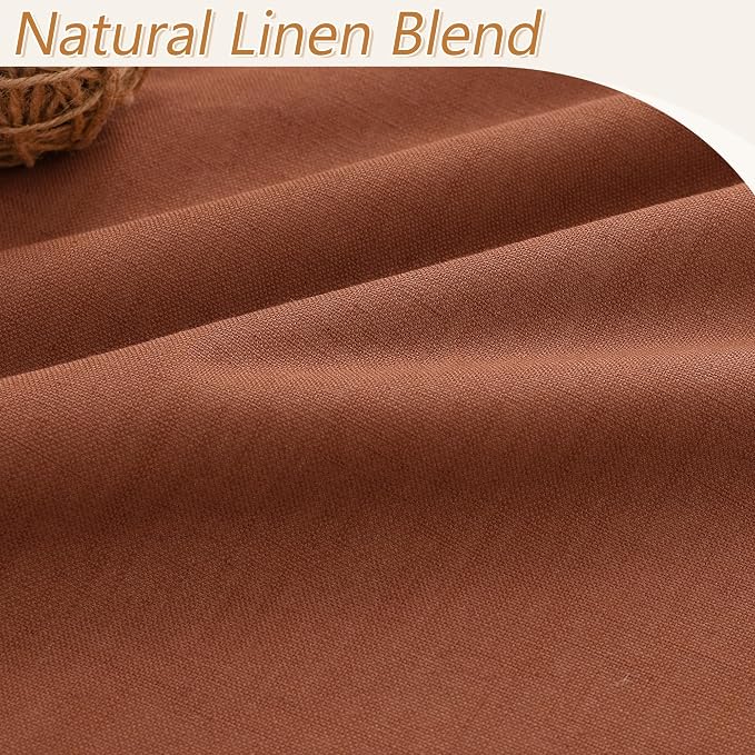 Guken Terracotta 100% Blackout Curtains 120 Inch Length 2 Panels Set Fall - Image 4