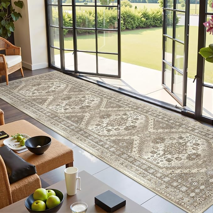 Kitchen Runner Rug Non Slip Washable 2.5x10, Soft Ultra-Thin Entryway Rug by Restydon