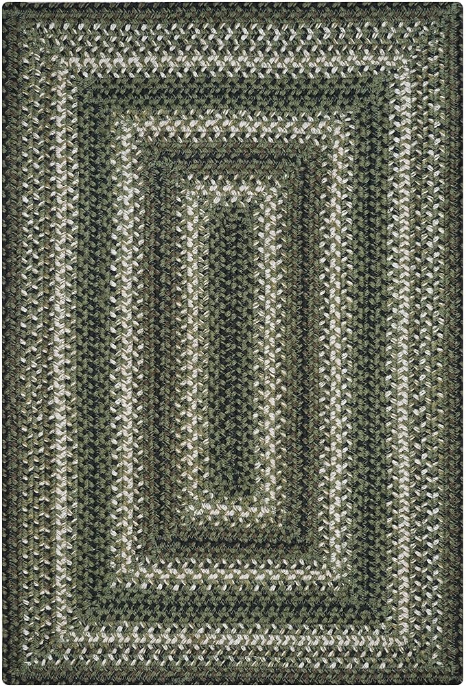 Homespice Pinecone Green Braided Rugs Runners 22x72 – Hand Braided Jute Kitchen Runner for Rustic and Country Decor