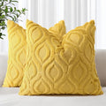 decorUhome Summer Throw Pillow Covers 24x24 Inch Set of 2, Soft Plush Faux Wool by decorUhome