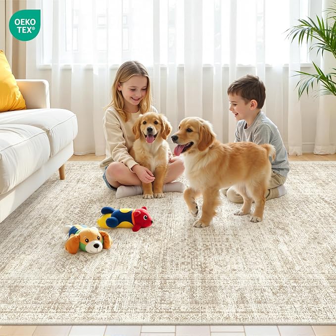 Area Rugs 4x6 for Living Room, Non-Slip Backing Small Kids Rugs for Bedroom - Image 9