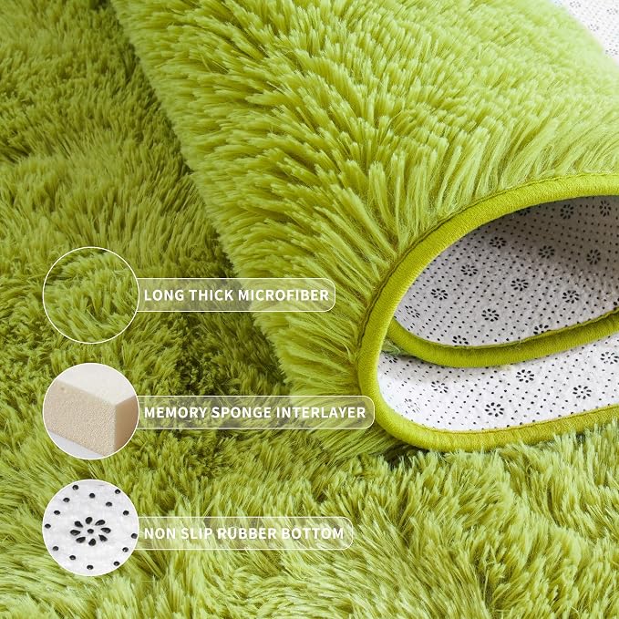 Tepook Fluffy Large Rugs for Living Room, Shag Area Rug 6x9 Soft Carpet for - Image 5