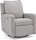 Delta Children babyGap Harlowe Power Recliner with USB-A & Charging Port Greenguard Gold Certified – Stain-Resistant Performance Fabric is Oeko-TEX Standard 100 Certified, Ash