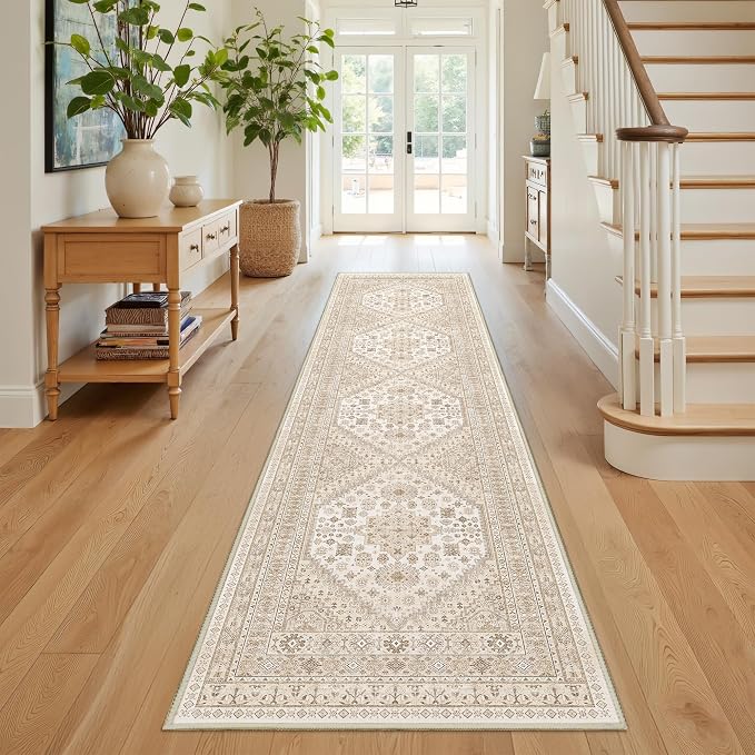 Runner Rug 2x8 Runners for Hallways Non Slip Washable, Vintage Hallway Runner by Restydon