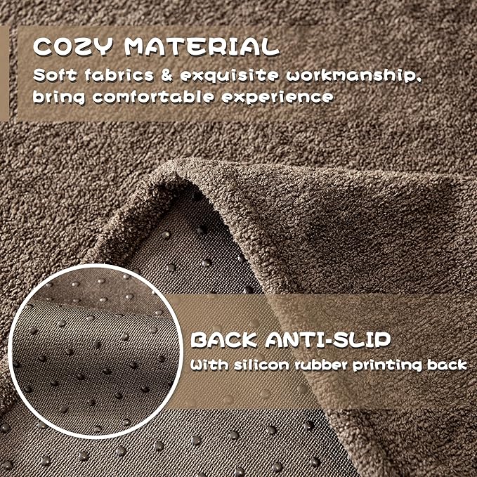 MYSKY HOME Sectional Couch, Covers Couch Cover 2 Cushion Sofa, Couch Covers for Sofa, Dog Couch Protector, L Shape Cover Sofa Slipcovers Washable Furniture Covers for Pets, 71" x 118", Dark Brown