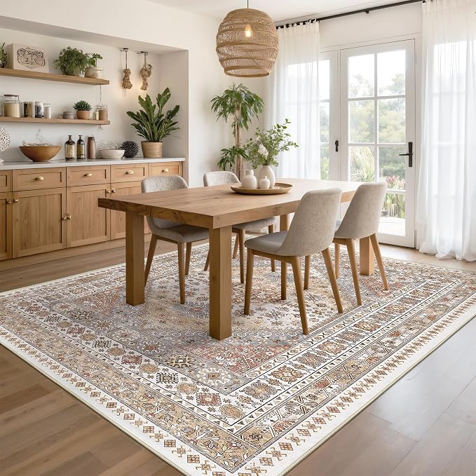 6x9 Area Rugs for Living Room, Soft Low Pile Indoor Washable Rugs for Bedroom - Image 5