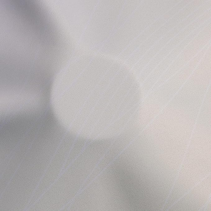 Estelar Textiler Beige and Greyish White Blackout Curtains 102 Inches Long - Image 8