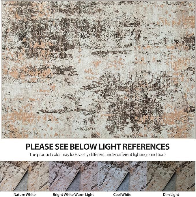 5x7 Area Rugs for Living Room Rug Washable: Abstract Rug for Dining Room - Image 7