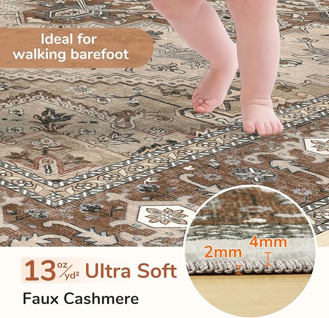 OPPODREAM Soft Area Rugs 5x7, 5x7 Washable Rug - Image 2