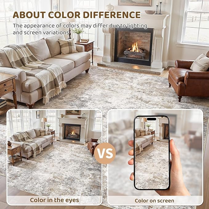 UERMEI 12x14 Area Rug Living Room Rugs - Image 3