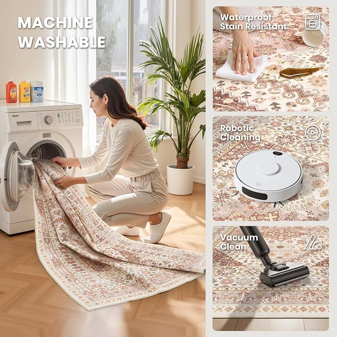 zesthome 6x9 Area Rug, Super Soft Washable Rugs - Image 5