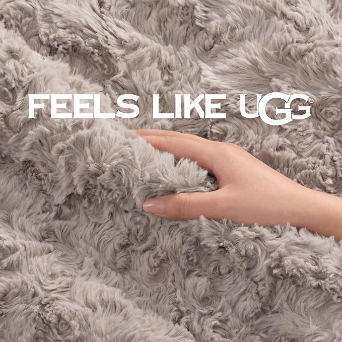 UGG Adalee Faux Fur Full/Queen Size Blanket, Warm Cozy Blanket, Extra Large - Image 5