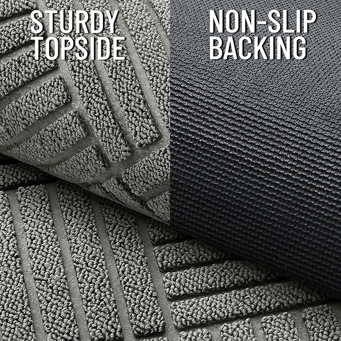 OLANLY Front Door Mat Outside Entrance 47x32, Heavy Duty Sturdy Natural Rubber - Image 3