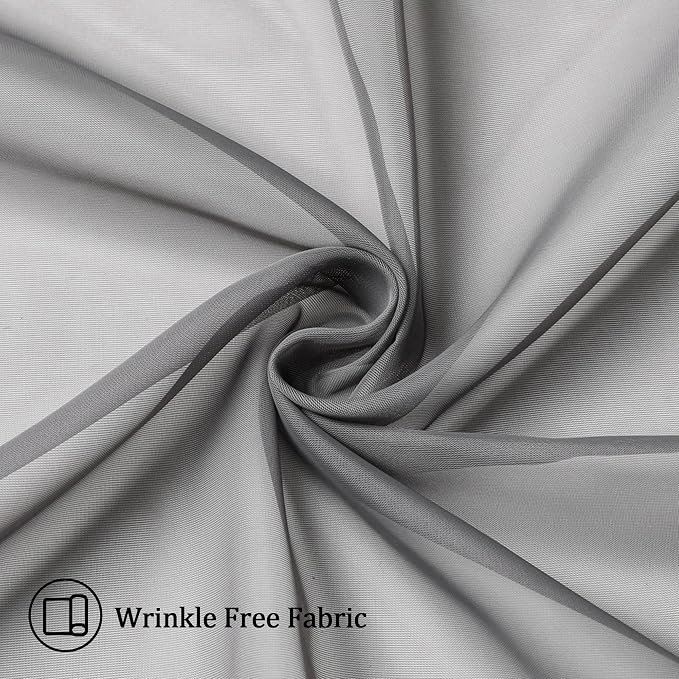 Aiyufeng Sheer Voile Window Treatment Rod Pocket Curtain Panels - Image 7