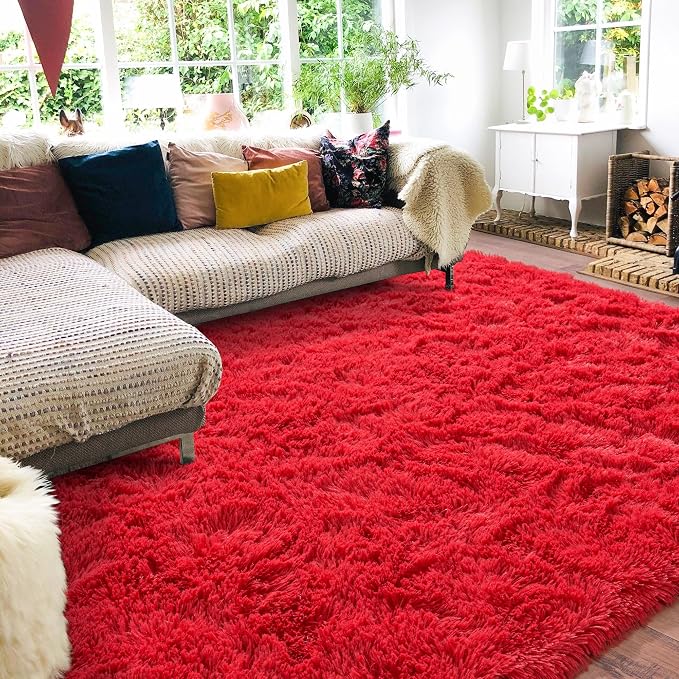 Rugs for Living Room 8x10, Soft Shaggy Modern Shag Area Rug for Bedroom - Image 2