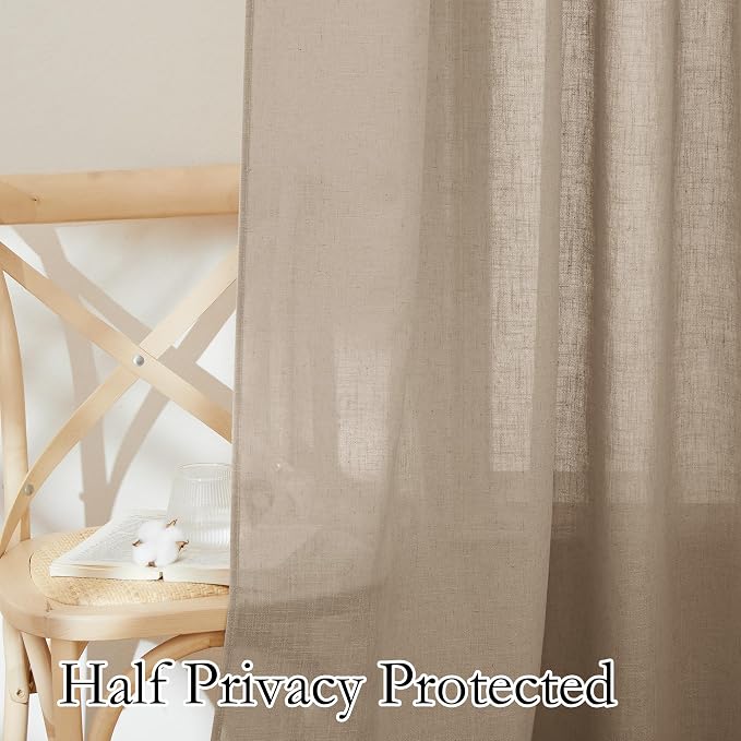 RYB HOME Linen Curtains for Windows - Image 5