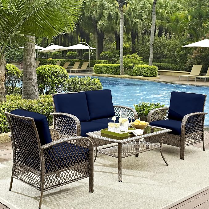 14Pcs Outdoor Cushion Covers, Patio Cushion Covers, Stretch Elastic Slipcovers - Image 6
