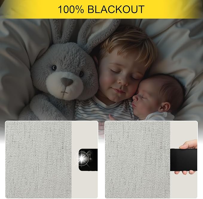Pitalk Light Grey Blackout Curtain Panels 90 Inches Long - Image 4