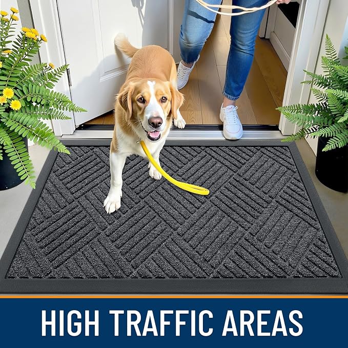 OLANLY Front Door Mat Outside Entrance 29.5x17, Heavy Duty Sturdy Natural - Image 6