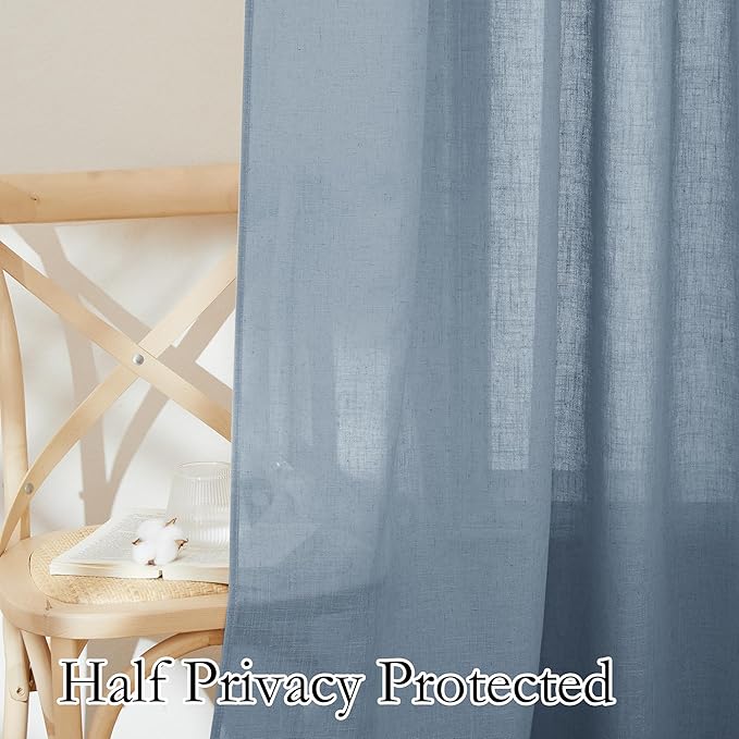 RYB HOME Linen Texture Curtains - Image 4