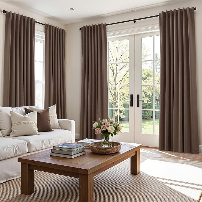 Guken 100% Blackout Curtains 102 Inch Length 2 Panels Set - Image 9