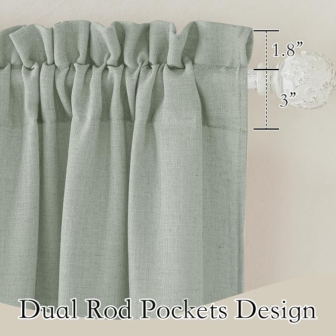 RYB HOME Semi Sheer Valances - Image 2
